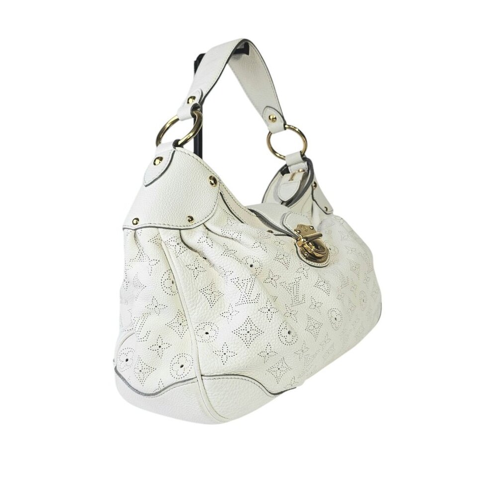 LOUIS VUITTON Mahina Solar PM White Perforated Leather Shoulder Bag Monogram LV - Picture 7 of 16